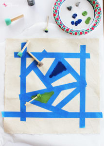 DIY Geometric Painted Pillow Tutorial by Positively Splendid #plaidcreators