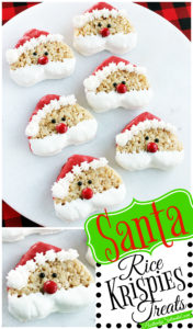 Santa Rice Krispies Treats - SO adorable and easy to make! #RiceKrispies