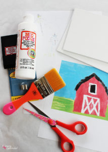 Create a custom photo transfer canvas with your child's artwork using Mod Podge Photo Transfer Medium! So smart! #PlaidCreators