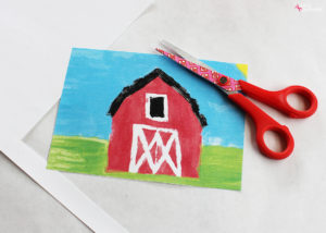 Create a custom photo transfer canvas with your child's artwork using Mod Podge Photo Transfer Medium! So smart! #PlaidCreators