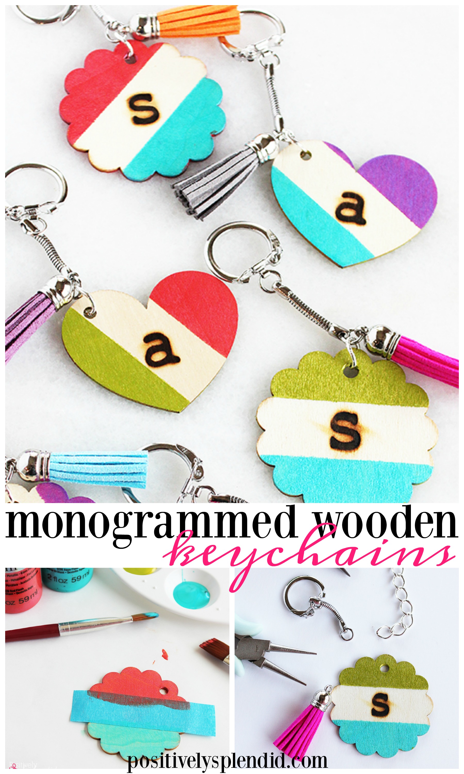 Valentine's Day Gift, Simple Initials Keychain, Gift for Him, Gift for