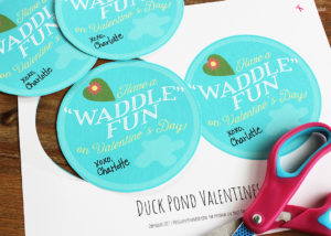 So adorable! Free rubber duck valentine printable at Positively Splendid.