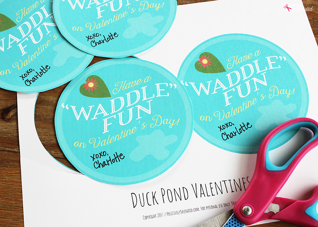 So adorable! Free rubber duck valentine printable at Positively Splendid. 