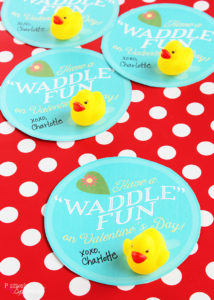 So adorable! Free rubber duck valentine printable at Positively Splendid.
