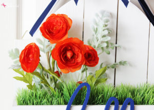 DIY Flowerbox Door Hanging at Positively Splendid. So unique and pretty! #michaelsmakers