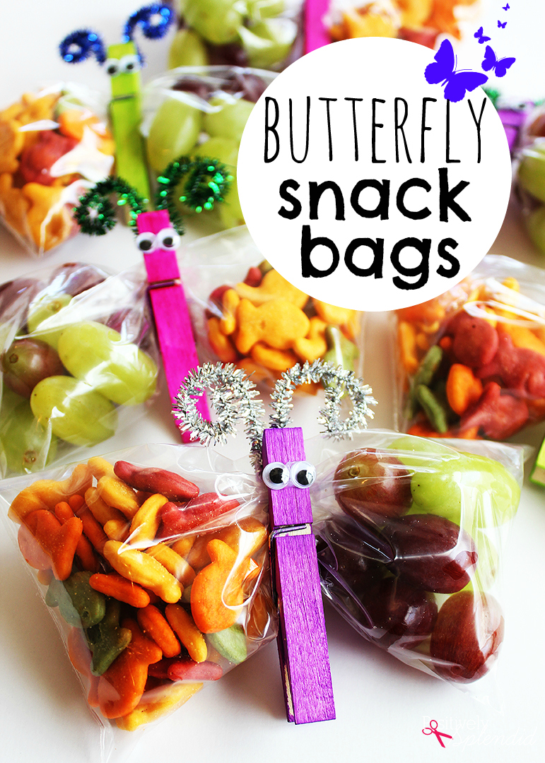 Butterfly Snack Bags - Super Easy Snack Bag for Kids