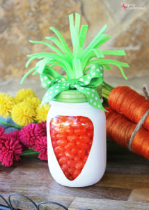 Adorable Mason Jar Carrots are perfect for Easter, and so easy to make!
