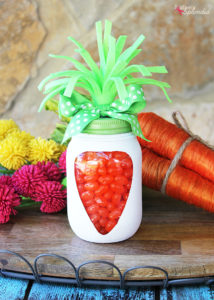Adorable Mason Jar Carrots are perfect for Easter, and so easy to make!