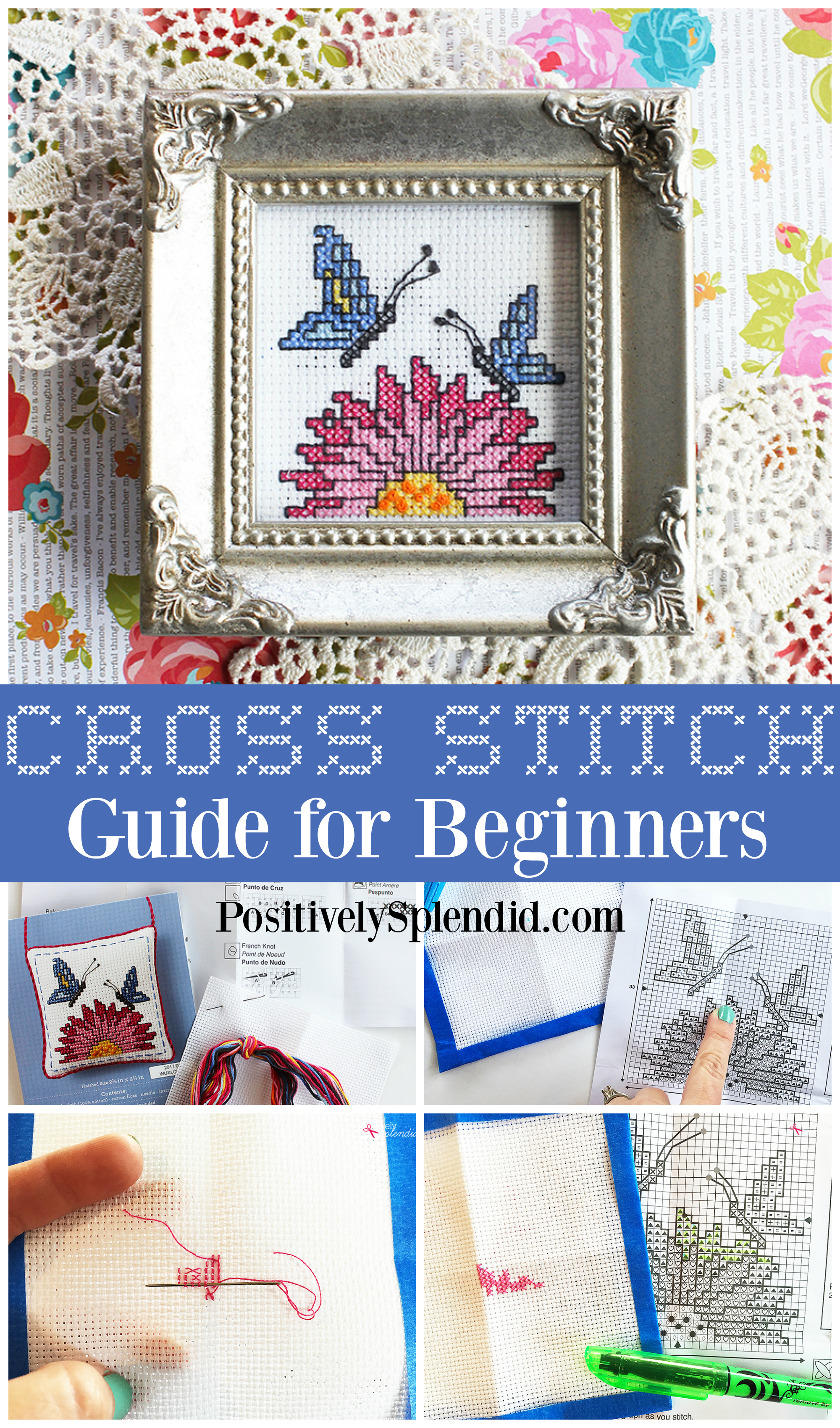 10 Beginner Cross Stitch Tips - These are great tips for getting started with counted cross stitch! 