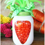 Adorable Mason Jar Carrots are perfect for Easter, and so easy to make!