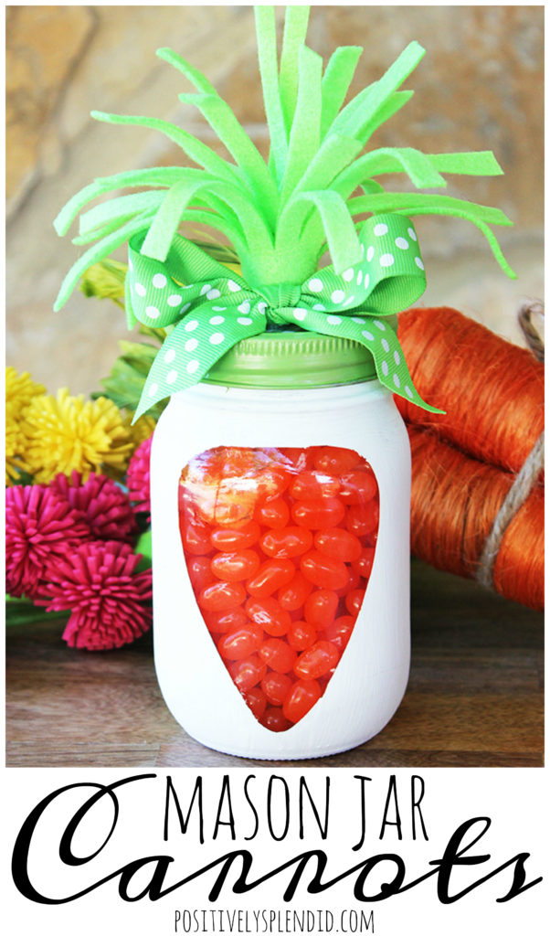 Adorable Mason Jar Carrots are perfect for Easter, and so easy to make!