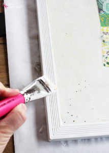 United States Mod Podge Bulletin Board - A great idea for sprucing up an old cork board! #plaidcreators