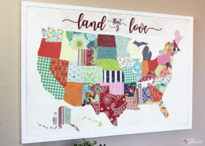 United States Mod Podge Bulletin Board - A great idea for sprucing up an old cork board! #plaidcreators