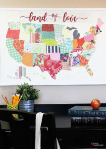 United States Mod Podge Bulletin Board - A great idea for sprucing up an old cork board! #plaidcreators