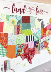 United States Mod Podge Bulletin Board - A great idea for sprucing up an old cork board! #plaidcreators