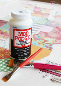 United States Mod Podge Bulletin Board - A great idea for sprucing up an old cork board! #plaidcreators