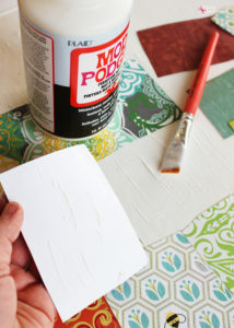 United States Mod Podge Bulletin Board - A great idea for sprucing up an old cork board! #plaidcreators