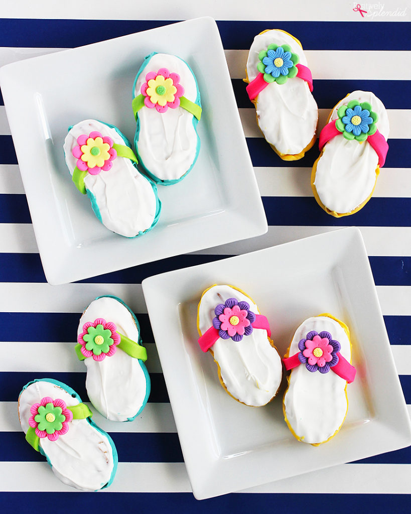 How to make Nutter Butter flip flops. Such a cute and easy idea for summer! #michaelsmakers