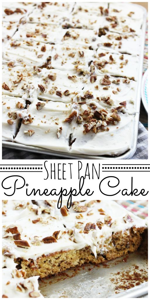 Pineapple Sheet Cake with Cream Cheese Frosting