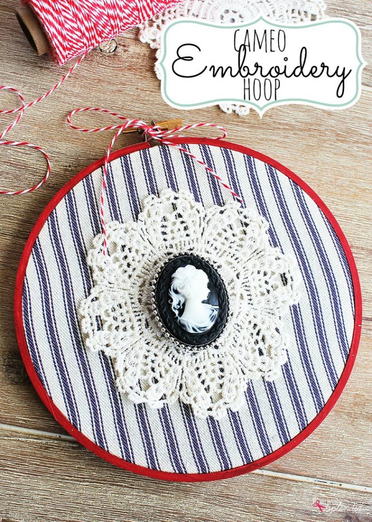 Cameo Embroidery Hoop Art - Such a fun and easy craft project!