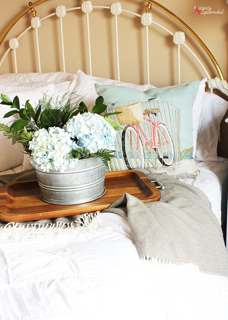 This beachy bedroom redo shows five easy tips for how to instantly update a bedroom! #bhglivebetter