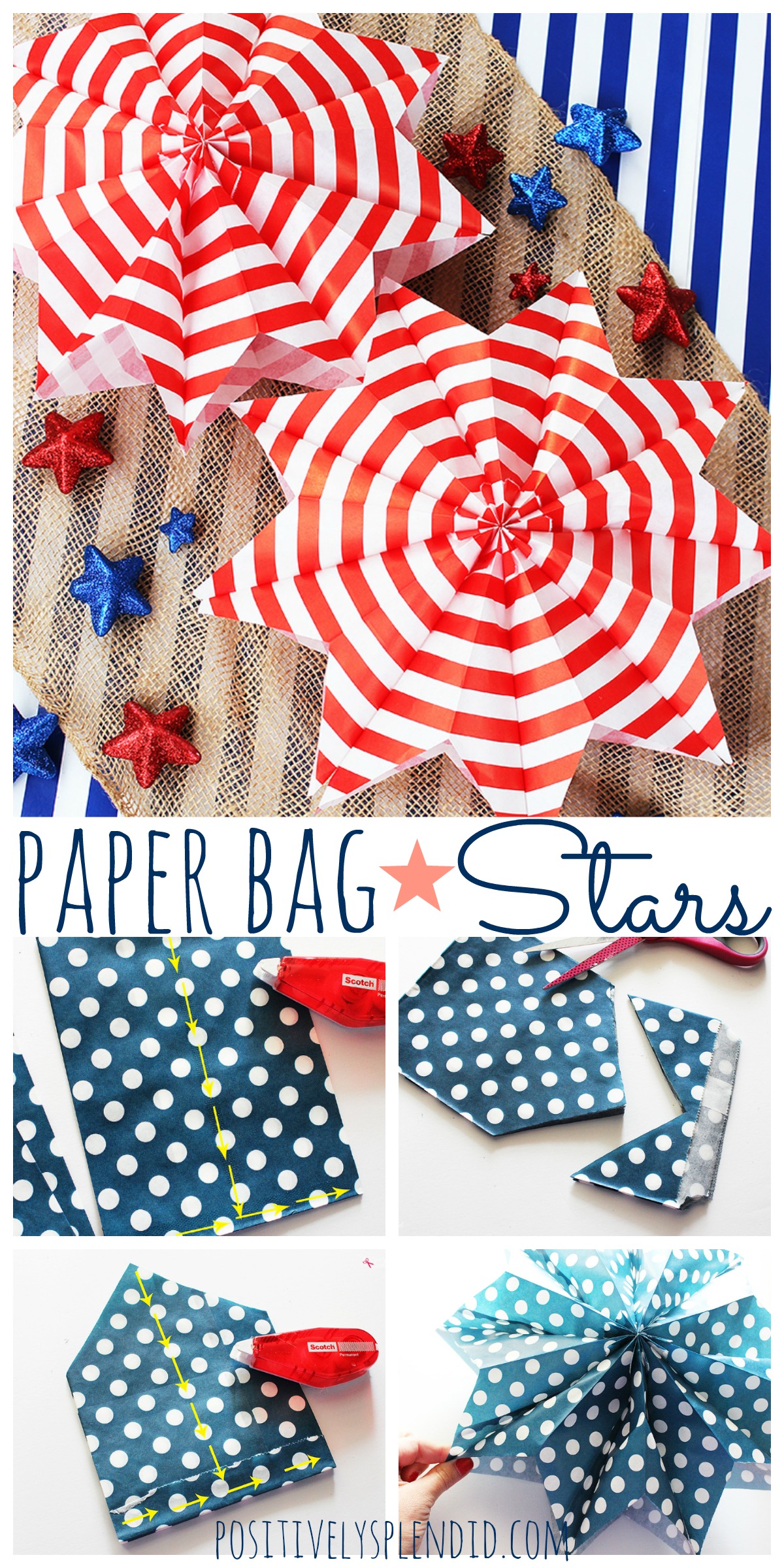 DIY Paper Bag Stars - So easy and fun to make!