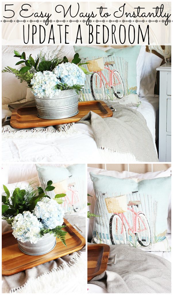 This beachy bedroom redo shows five easy tips for how to instantly update a bedroom! #bhglivebetter