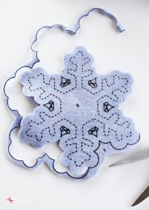 Felt Snowflake Christmas Ornaments - Made easily with a kit from Bucilla!