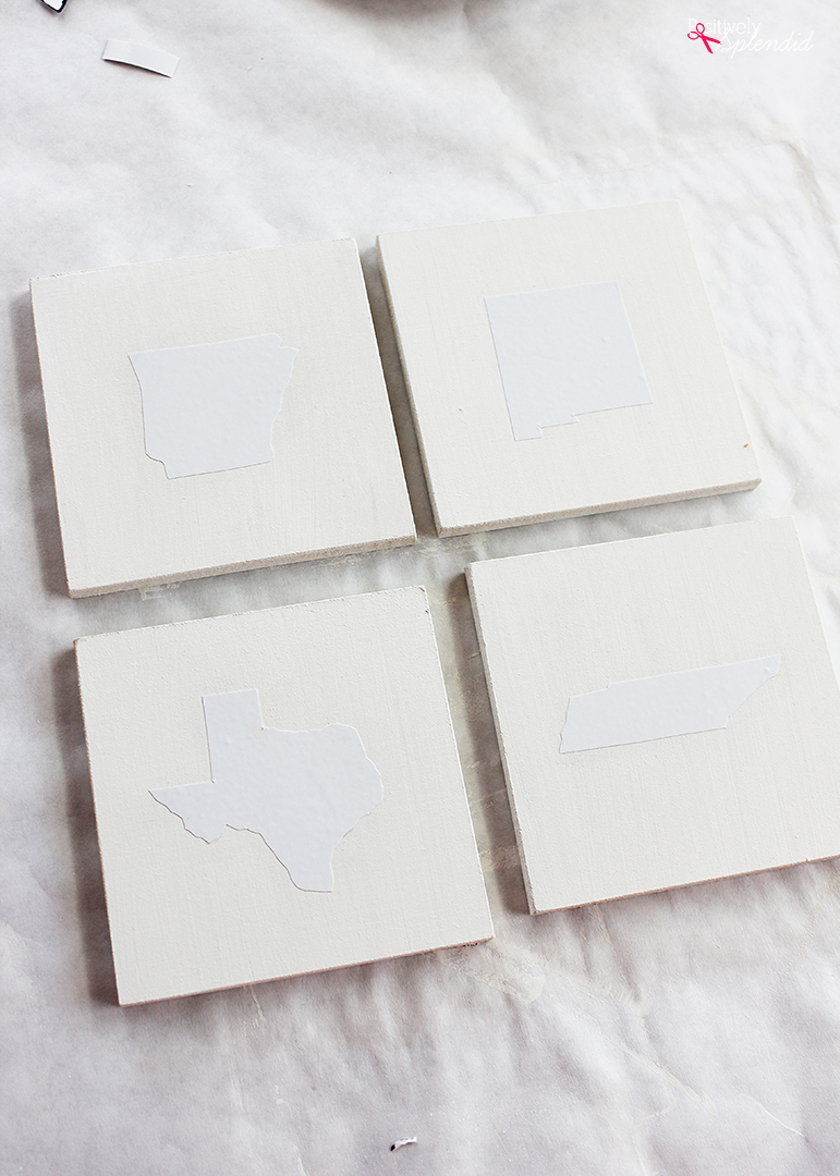 DIY Watercolor State Coasters - Easy DIY craft idea, and great for gifts!