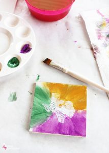 DIY Watercolor State Coasters - Easy DIY craft idea, and great for gifts!