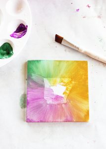 DIY Watercolor State Coasters - Easy DIY craft idea, and great for gifts!