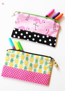 DIY Zipper Pencil Pouch - A great project to use up scraps, and easy enough for beginners! #makeitwithmichaels