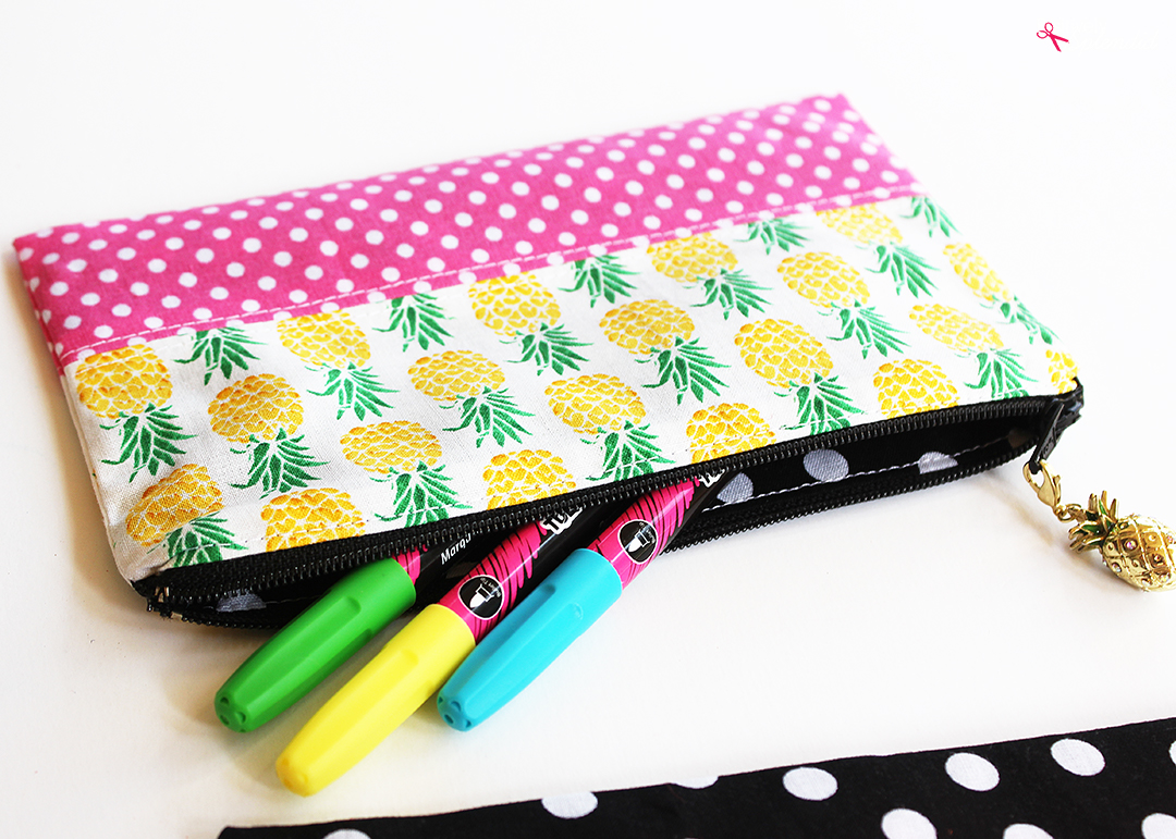 Zipper Pencil Pouch DIY Sewing Tutorial by Positively Splendid