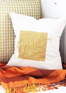 Hot Glue Embellished DIY Throw Pillow Tutorial
