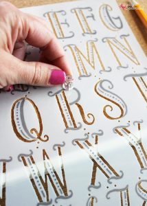 Stenciled Bulletin Board - Turn an inexpensive IKEA bulletin board into fun DIY decor for organizing any space!