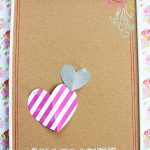 Stenciled Bulletin Board - Turn an inexpensive IKEA bulletin board into fun DIY decor for organizing any space!