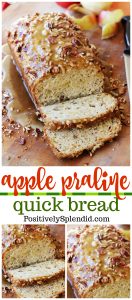 Apple Praline Bread Recipe--a gorgeous fall apple bread recipe perfect for breakfast or dessert!