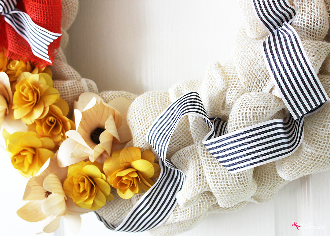 How to Make a DIY Burlap Flower Wreath - Such a pretty idea for any season!