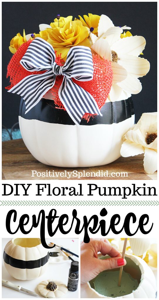 DIY Pumpkin Centerpiece Positively Splendid {Crafts, Sewing, Recipes