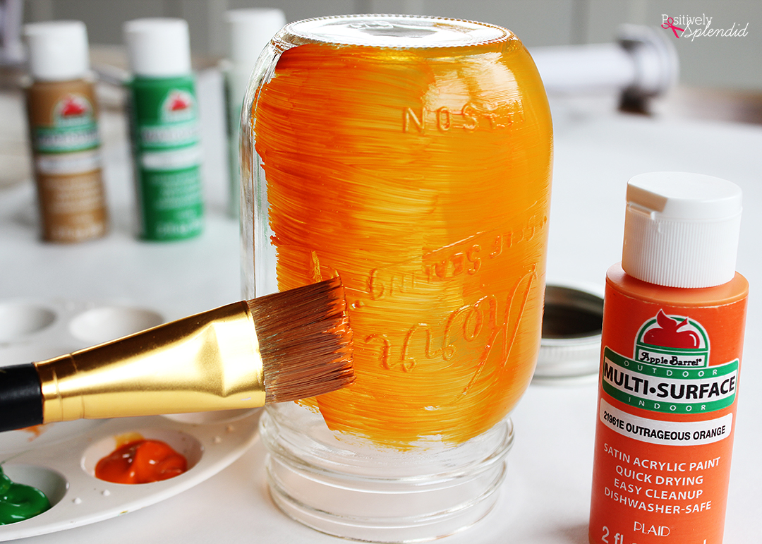 Easy Pumpkin Mason Jar Fall Craft Idea - Perfect for fall jar muffin and cookie mixes!