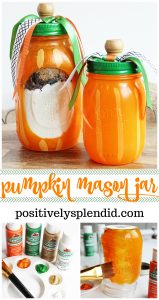 Easy Pumpkin Mason Jar Fall Craft Idea - Perfect for fall jar muffin and cookie mixes!