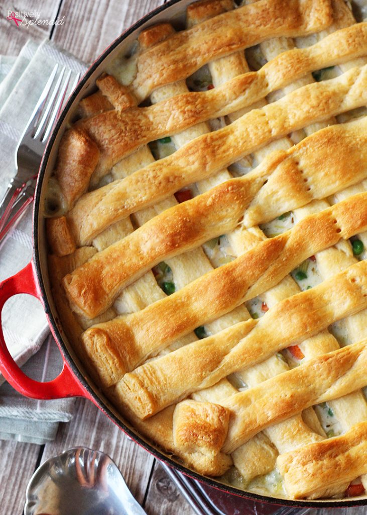 Chicken Pot Pie with Crescent Roll Crust - Positively Splendid {Crafts