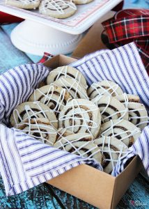 Cinnamon Roll Cookies with Cream Cheese Glaze