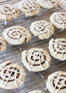 Cinnamon Roll Cookies with Cream Cheese Glaze