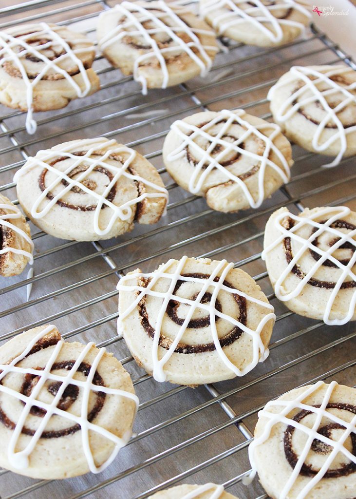 Cinnamon Roll Cookies with Cream Cheese Glaze Positively Splendid