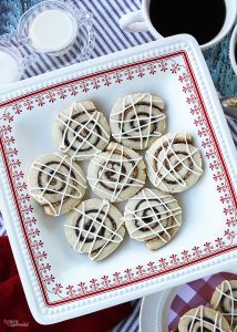 Cinnamon Roll Cookies with Cream Cheese Glaze