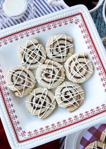 Cinnamon Roll Cookies with Cream Cheese Glaze