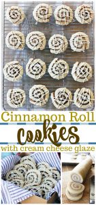 Cinnamon Roll Cookies with Cream Cheese Glaze