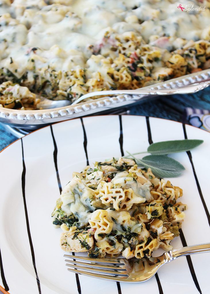 Creamy Green Chile Chicken Baked Pasta Recipe