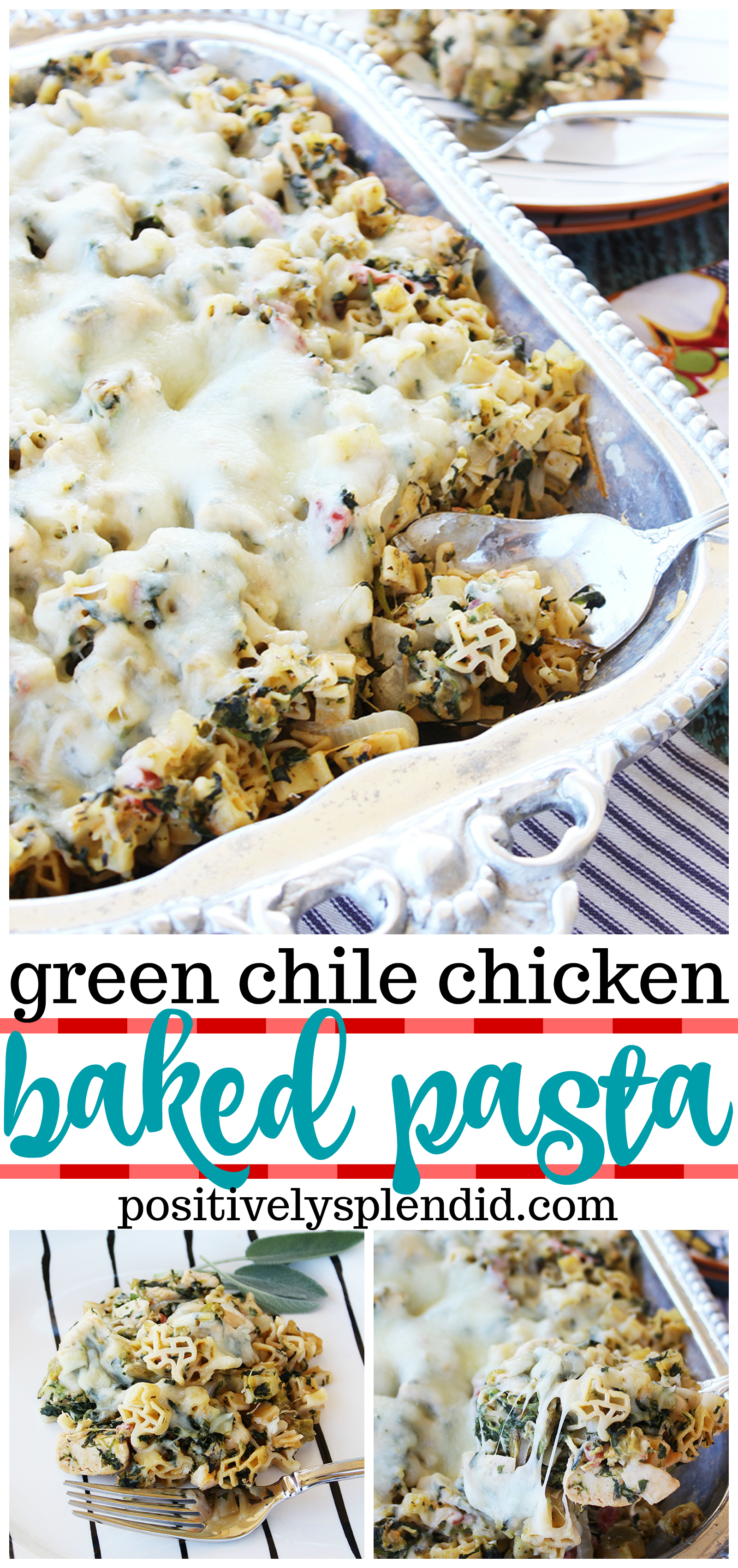 Creamy Green Chile Chicken Baked Pasta Recipe